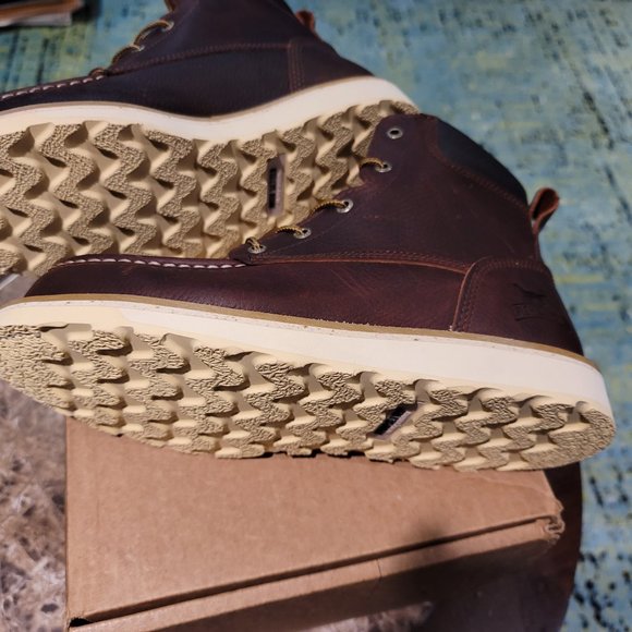 Men's Brown Wing Irish Setter High Top Ankle Boots Flat New Shoes - Picture 4 of 6